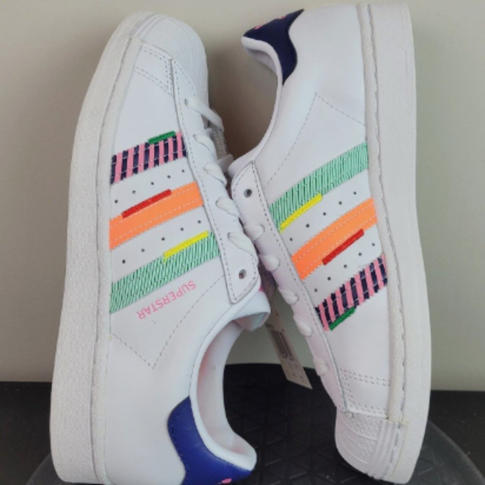 Adidas Superstar Multi Jagged Stripes Size 5.5